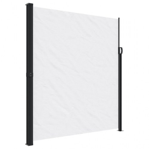 Sammenrullelig sidemarkise 220 × 600 cm - hvid