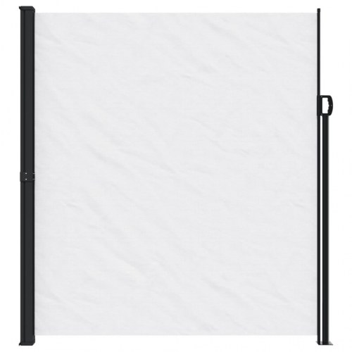 Sammenrullelig sidemarkise 220 × 600 cm - hvid
