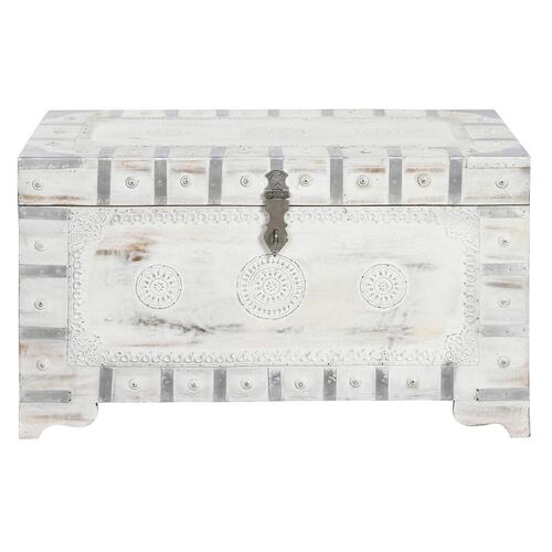 Kiste Hvid Lys brun Mangotræ 78,7 x 43 x 45,7 cm