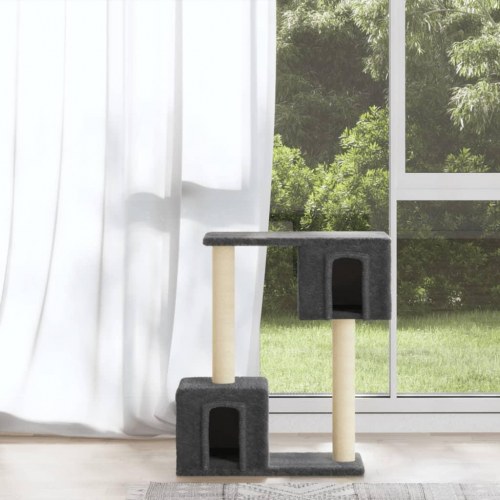 Kradsetræ med sisal-kradsestolper 60 cm - mørkegrå