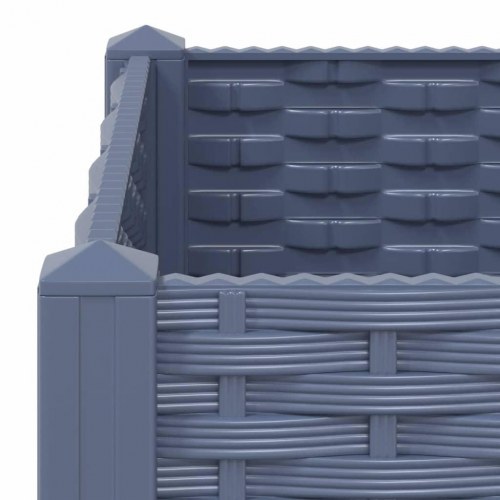 Højbed 80×40×38 cm i polypropylen - blågrå plantekasse