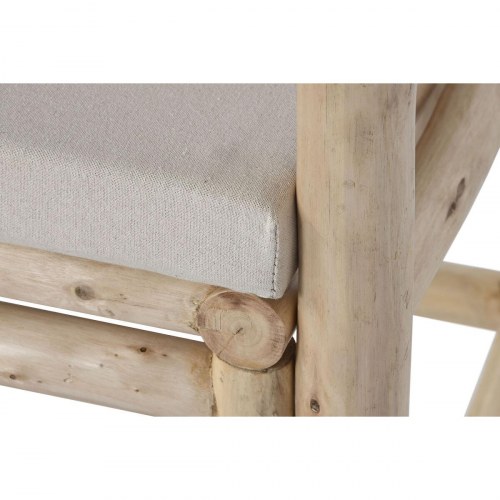 Lænestol - hvid/beige/natur bomuld 61 × 50 × 90 cm
