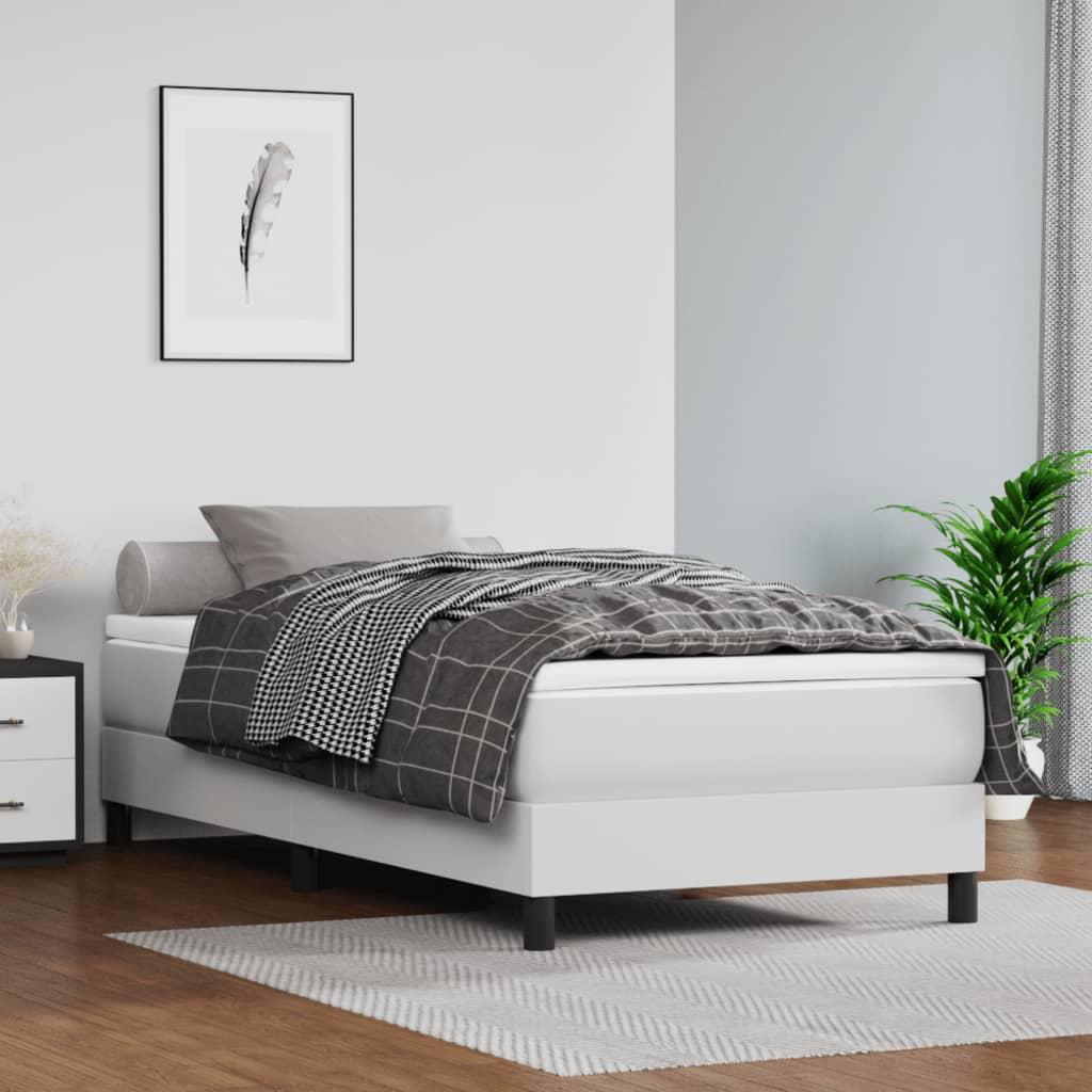 Sengeramme Kunstlæder Hvid - 25 cm / 100 x 200 cm