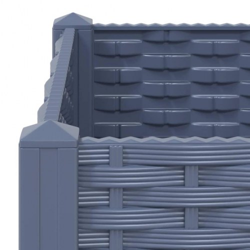 Højbed 80×40×71 cm - plantekasse i polypropylen, blågrå
