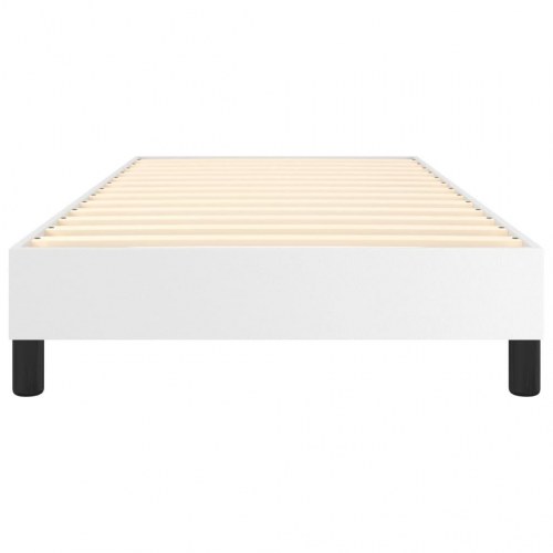 Boxspring sengeramme 100×200 cm i hvidt kunstlæder