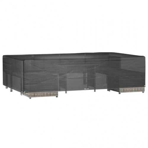 Havemøbelovertræk 315x180x75 cm 12 øjer rektangulært