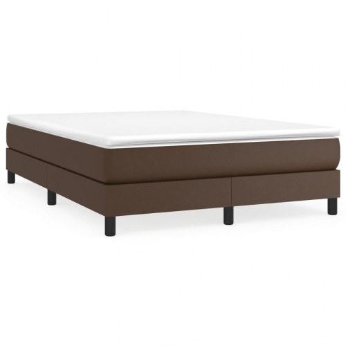 Boxspring sengeramme 140x200 cm i kunstlæder - brun