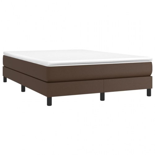 Boxspring sengeramme 140x200 cm i kunstlæder - brun