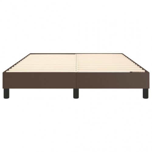 Boxspring sengeramme 140x200 cm i kunstlæder - brun