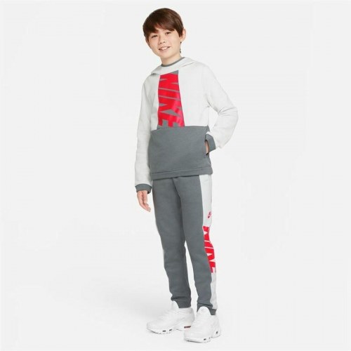Træningsdragt til børn underdele Nike Sportswear Hvid Mørkegrå - 12-13 år