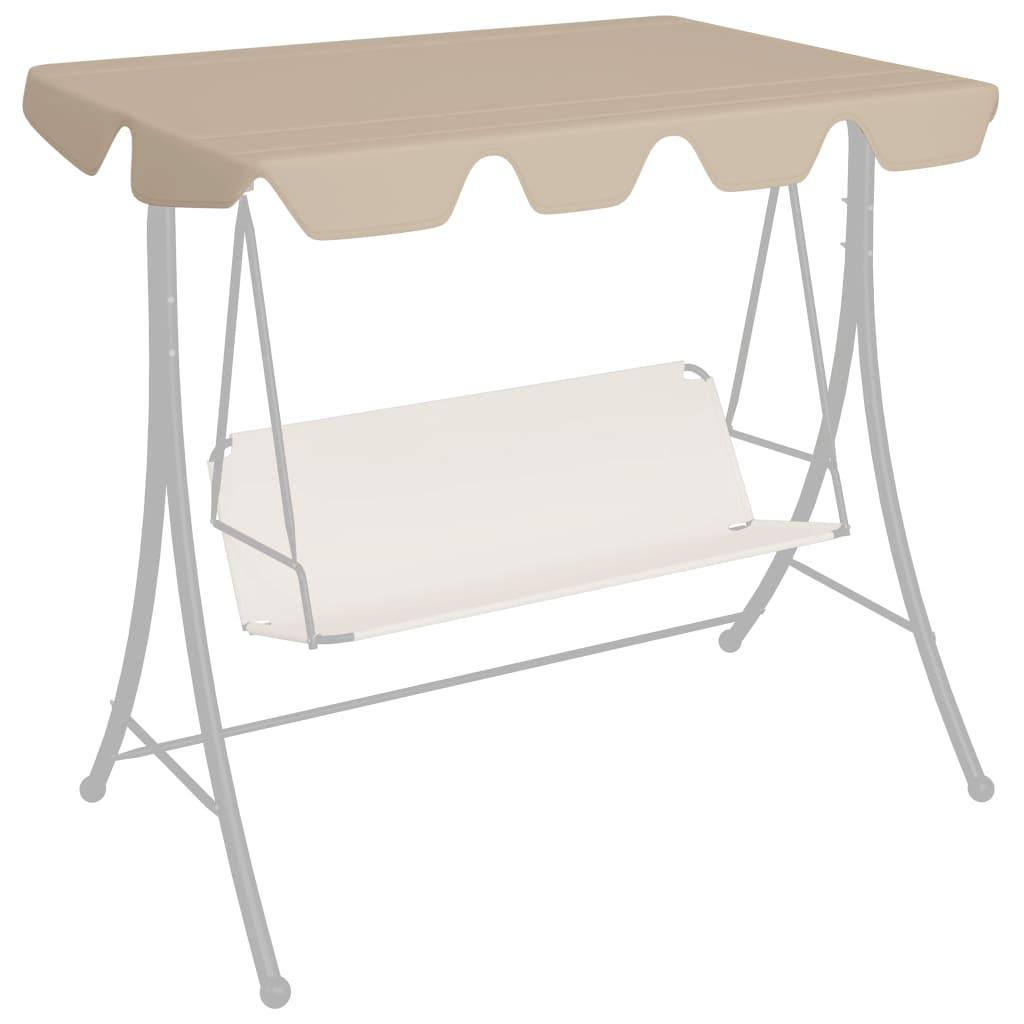 Baldakin til havegynge 188/168x145/110 cm beige