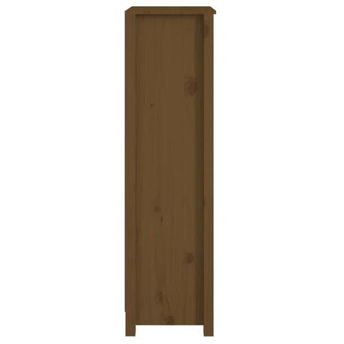 Bogreol 50x35x125,5 cm massivt fyrretræ gyldenbrun