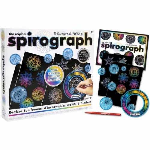 Tegnesæt Spirograph Silverlit - Sort