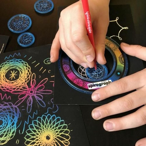 Tegnesæt Spirograph Silverlit - Sort