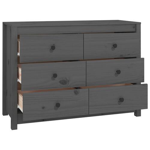 Kommode 100x40x72 cm massivt fyrretræ grå