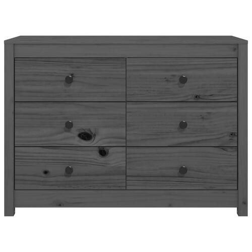 Kommode 100x40x72 cm massivt fyrretræ grå