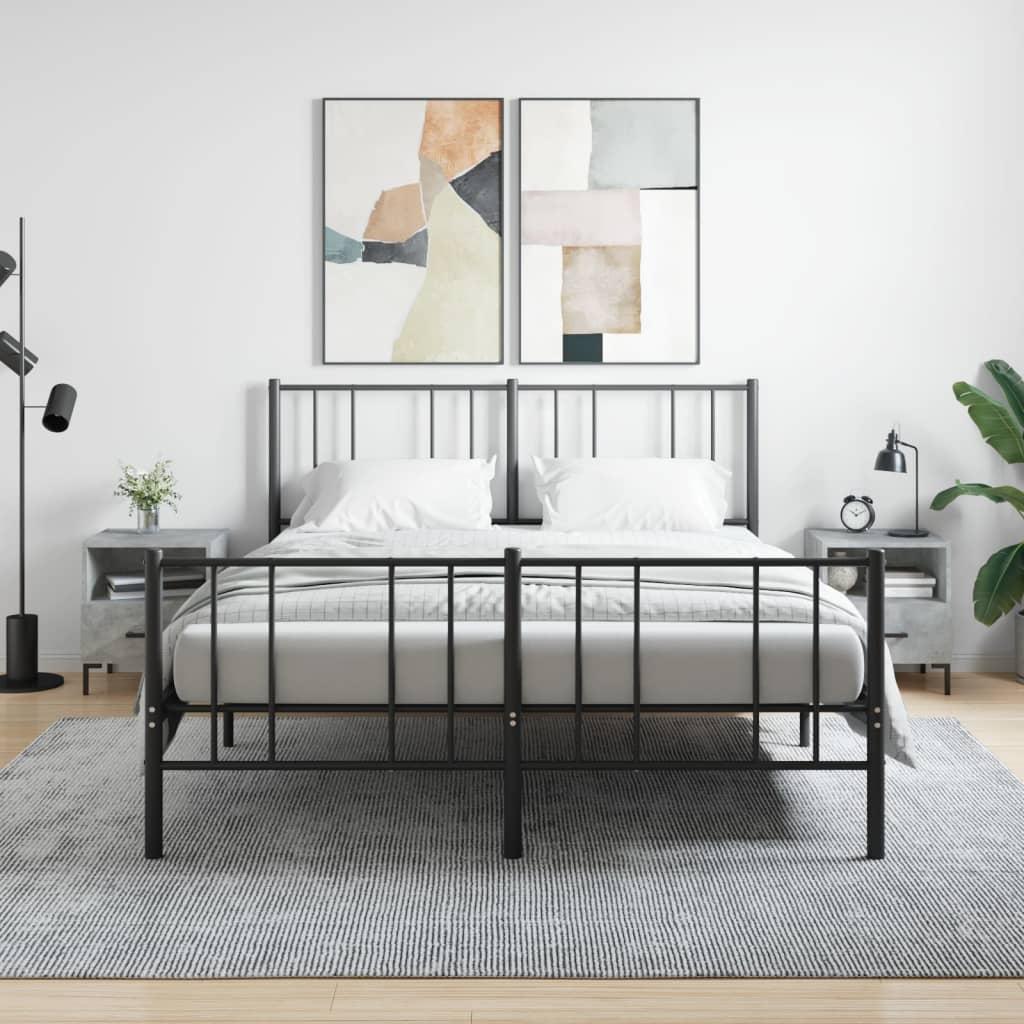 Sengeborde 2 stk. 40x35x47,5 cm konstrueret træ betongrå