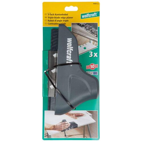 Wolfcraft trebladet kanthøvl sort 4009000