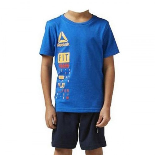 Reebok drengesæt - T‑shirt og shorts, blå (S)