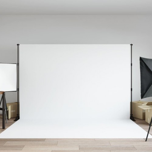 Stativ til fotobaggrund - justerbart 305×243 cm, stål, sort