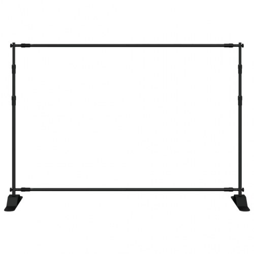 Stativ til fotobaggrund - justerbart 305×243 cm, stål, sort