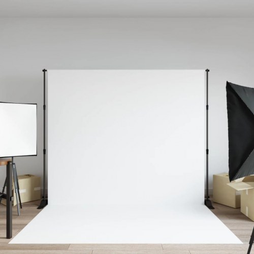 Justerbart stativ til fotobaggrund 254×243 cm - stål, sort