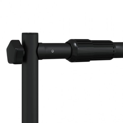 Justerbart stativ til fotobaggrund 254×243 cm - stål, sort