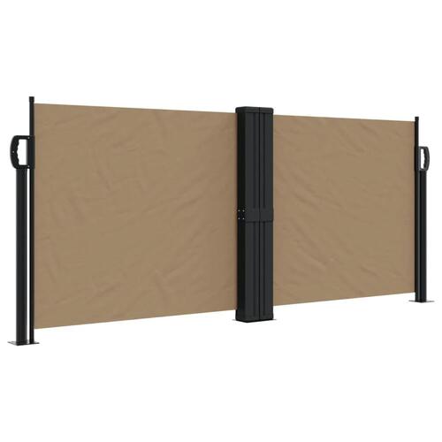 Sammenrullelig sidemarkise 100x1000 cm gråbrun