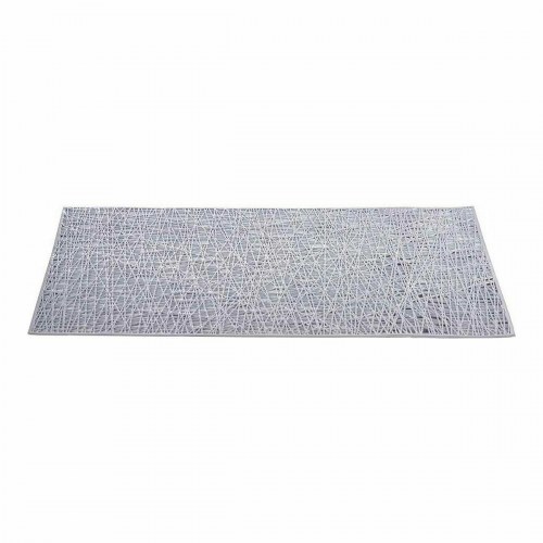 Kinvara dækkeserviet - sølv, 70 % PVC/30 % polyester, 45 × 30 cm (12 stk.)