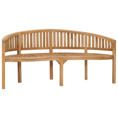 Bananbænk 180 cm massivt teaktræ