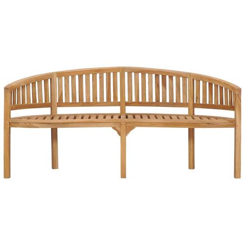 Bananbænk 180 cm massivt teaktræ