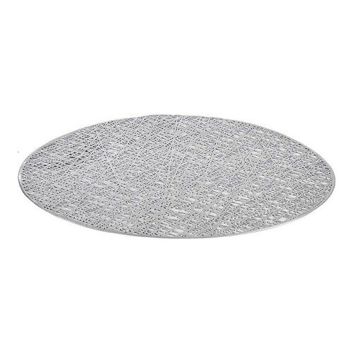 Dækkeserviet Sølvfarvet Plastik (Ø 38 cm) (12 enheder)