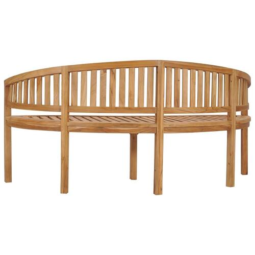 Bananbænk 180 cm massivt teaktræ
