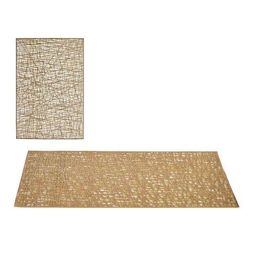 Dækkeserviet Gylden Plastik (45 x 0,01 x 30 cm) (12 enheder)