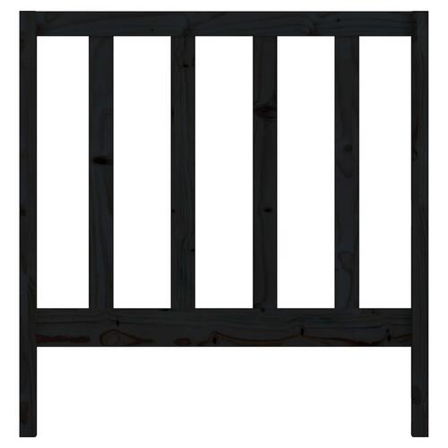 Sengegærde 106x4x100 cm massivt fyrretræ sort