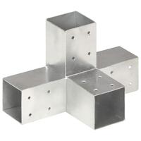 Stolpebeslag X-form 71x71 mm galvaniseret metal