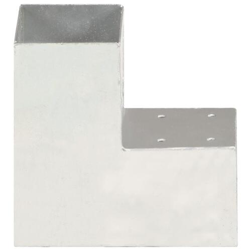 Stolpebeslag L-form 91x91 mm galvaniseret metal