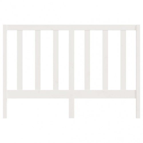 Sengegærde 126x4x100 cm massivt fyrretræ hvid