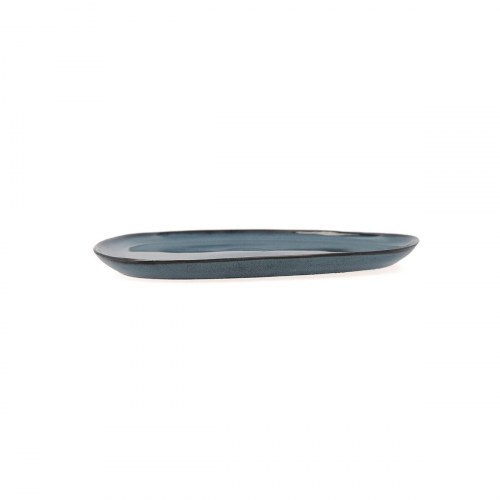 Bidasoa Ikonic flad tallerken, blå keramik, 14 × 13,6 cm - 12 stk
