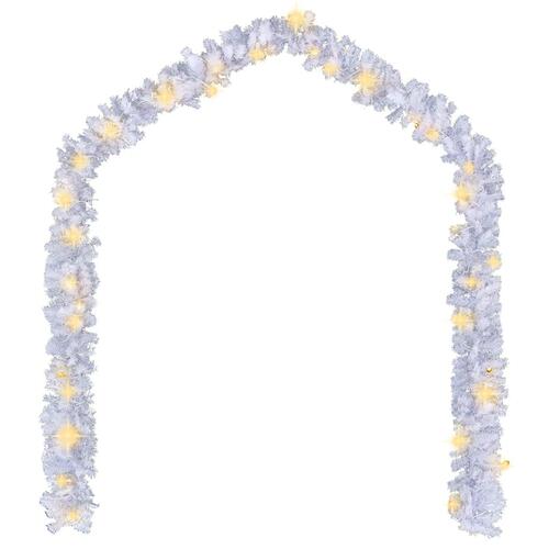 Juleguirlande med LED-lys 5m hvid
