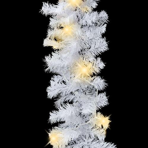 Juleguirlande med LED-lys 5m hvid