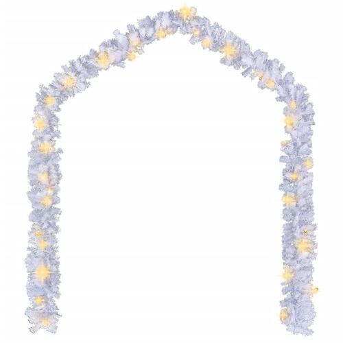 Juleguirlande med LED-lys 10 m hvid
