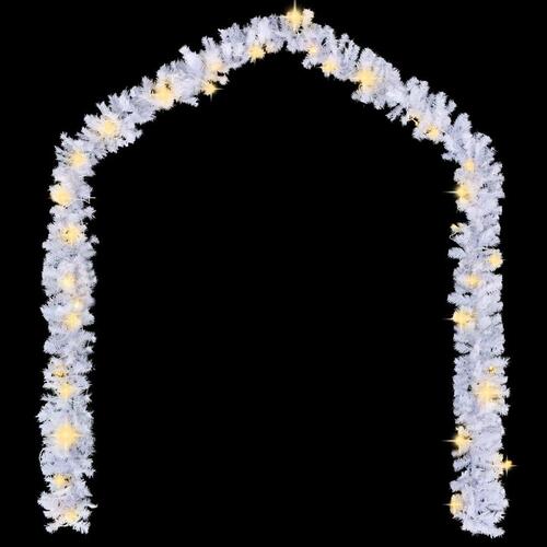 Juleguirlande med LED-lys 10 m hvid