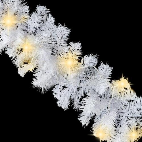 Juleguirlande med LED-lys 10 m hvid