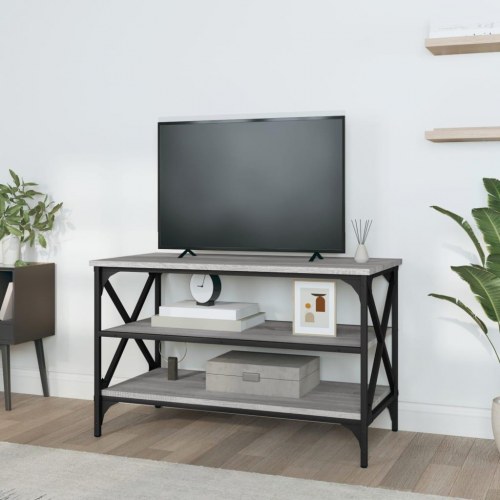 Tv-bord 80x40x50 cm konstrueret træ grå sonoma-eg