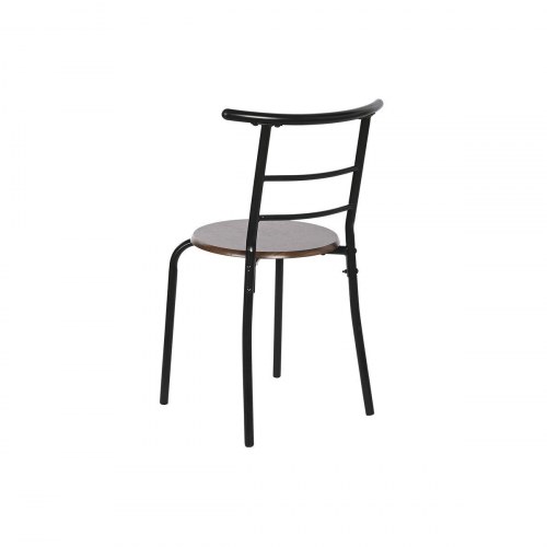 Spisebordsæt med 4 stole - brun/sort, 121 x 55 x 78 cm
