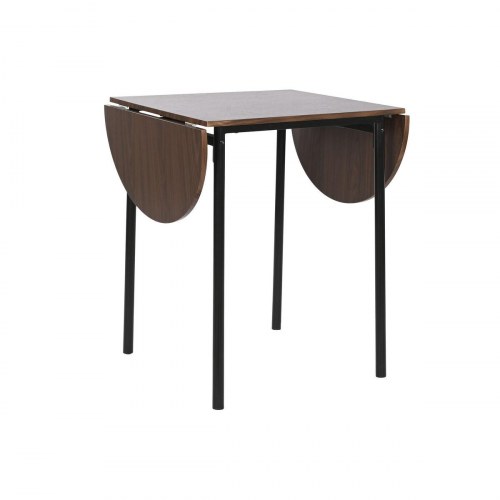 Spisebordsæt med 4 stole - brun/sort, 121 x 55 x 78 cm