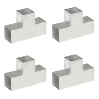 Stolpebeslag T-form 4 stk. 101x101 mm galvaniseret metal