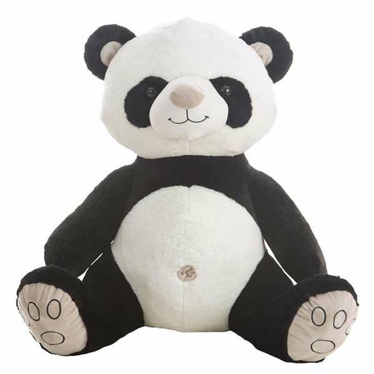 Bjørnebamse - Silver pandabjørn 35 cm, blød tøjbamse