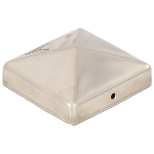Pyramideformet stolpehætte 6 stk. 81x81 mm rustfrit stål